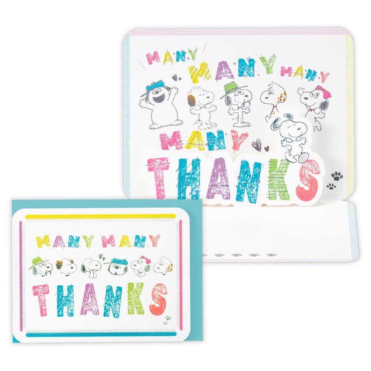 cinemacollection スヌーピー グリーティングカード ありがとう 立体カード SNサンキュー文字 ピーナッツ 日本ホールマーク サンキューカード ...