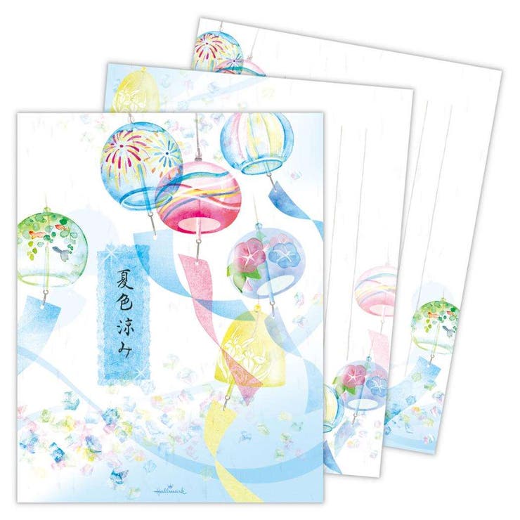 cinemacollection 便箋 レターパッド 全般柄 夏色涼み 風鈴 日本ホールマーク 手紙 便せん かわいい 夏 グッズ 文房具
