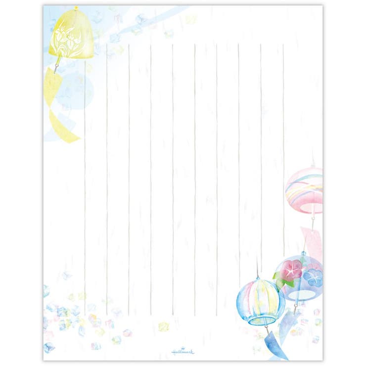cinemacollection 便箋 レターパッド 全般柄 夏色涼み 風鈴 日本ホールマーク 手紙 便せん かわいい 夏 グッズ 文房具 2