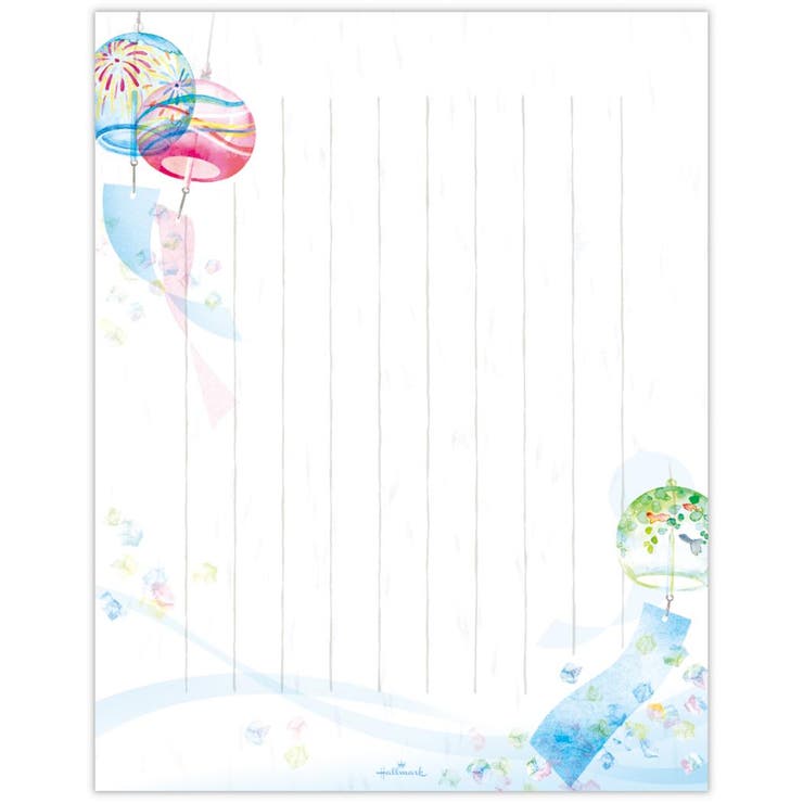 cinemacollection 便箋 レターパッド 全般柄 夏色涼み 風鈴 日本ホールマーク 手紙 便せん かわいい 夏 グッズ 文房具 3