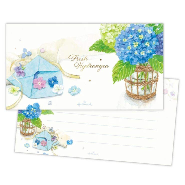 cinemacollection 便箋 一筆箋 初夏柄 アジサイの便り 日本ホールマーク 手紙 便せん かわいい 夏 グッズ 文房具