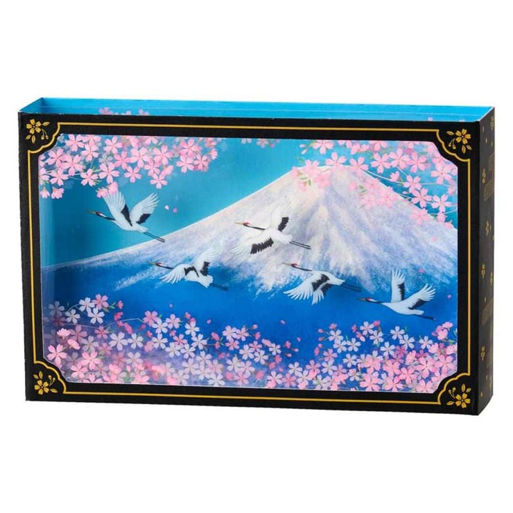cinemacollection グリーティングカード ワフウ WA1-5 和風カード 富士山と鶴 サンリオ 多目的 メッセージカード 封筒付き グッズ 文房具