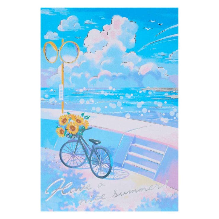 cinemacollection グリーティングカード シヨチユウJSP 76-5 1枚入り サマー ポストカード 自転車 サン..