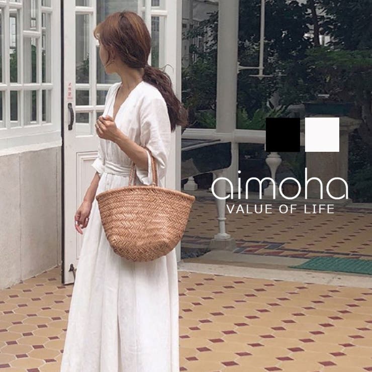 aimoha 新作 韓国ライク ロングワンピース 長袖 ウエストマーク ワンピース 七分 ロングワンピース ホワイト 韓国ファッション 夏服 オフィスカジュアル ハイウエスト セクシー レディース ワンピース・ドレス