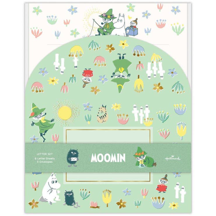 cinemacollection ムーミン 手紙セット レターセット MOADグリーン 北欧 日本ホールマーク 便箋&封筒 キャラクター グッズ 文房具