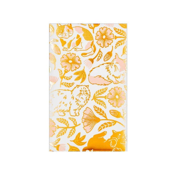 cinemacollection ROKKAKU x 365Cat Art ポチ袋 ぽち袋 2枚入り Cat Art Collection flower ねこ フタバ ネコ 箔押し お年玉 お盆玉 グッズ 文房具