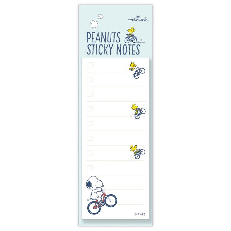 cinemacollection スヌーピー 付せん 付箋 SNHJ自転車 ブルー ピーナッツ 日本ホールマーク TODOリスト..