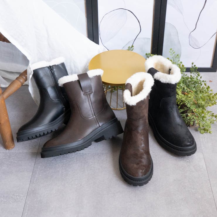 FABBY FABBY. ボアショートブーツ シューズ・靴