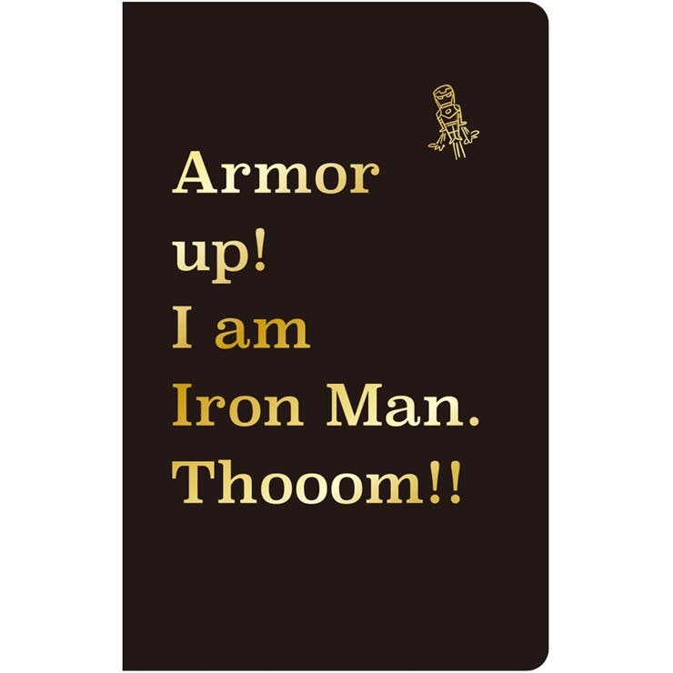 cinemacollection アイアンマン 横罫 ノート 箔押し ノート マーベル デルフィーノ 文房具 ギフト 雑貨 キャラクターグッズ MARVELCorner 文房具