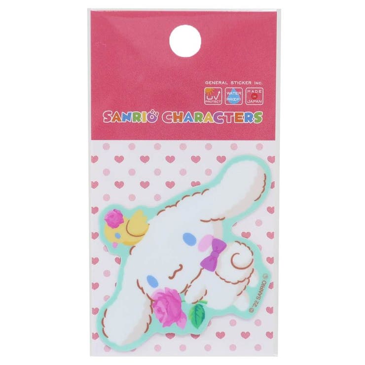 Stickers - cinemacollection シナモロール ステッカー ビニール ダイカット ビニールシール フラワー サンリオ ゼネラルステッカー 耐水耐光 シナモン キャラクター グッズ シネマコレクション 文房具
