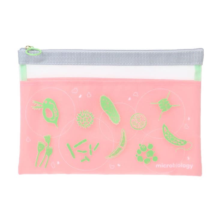 cinemacollection STUDY HOLIC トラベルポーチ メッシュA5ポーチ 微生物学 Green Flash 収納ケース 小..