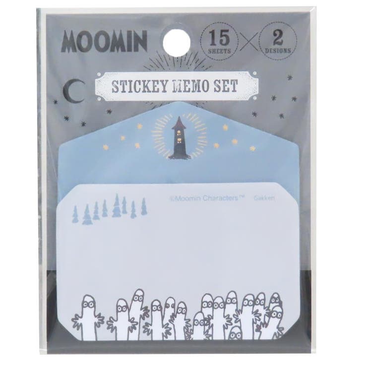 cinemacollection ムーミン 付せん アウトドア付箋セット グレー 北欧 学研ステイフル ふせん キャラクター グッズ 文房具