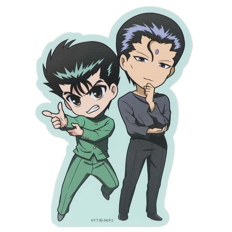 cinemacollection 幽遊白書 ステッカー ビニール ダイカット シール 幽助と仙水 少年ジャンプ スモールプラネット デコシール 防水 アニメキャラクター グッズ シネマコレクション 文房具