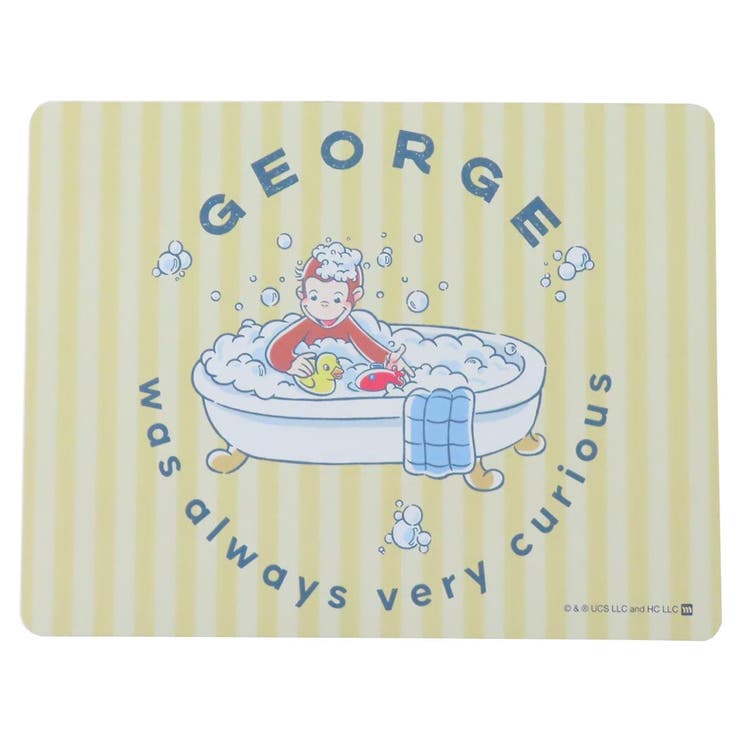 【10％OFFクーポン！1/29(木)1:59まで】cinemacollection おさるのジョージ バス用品 珪藻土マット おさるとバス 丸眞 吸水 速乾 絵本キャラクター グッズ バス・トイレ・掃除洗濯