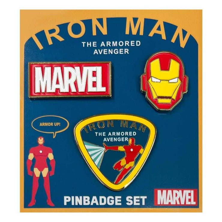 【10％OFFクーポン！1/29(木)1:59まで】cinemacollection アイアンマン ピンズ ピンバッジ3個セット MARVEL インロック コレクション雑貨 キャラクター グッズ ファッション雑貨