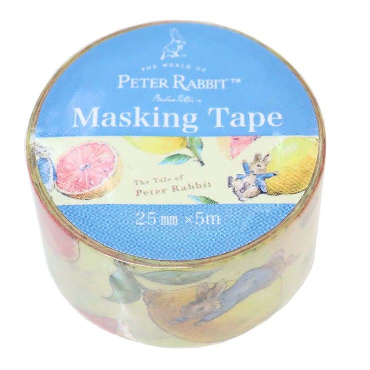 cinemacollection ピーターラビット マスキングテープ 25mm マステ レモン S＆C DECOテープ デコレーション 絵本キャラクター グッズ 文房具