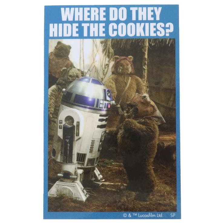 cinemacollection スターウォーズ ダイカットシール キャラクターステッカー HIDE THE COOKIES？ STAR WARS スモールプラネット ダイカットビニールステッカー デコシール 耐水性 キャラクター グッズ 文房具