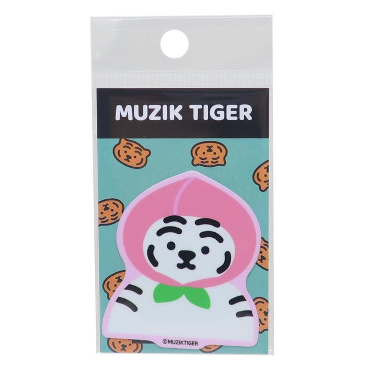 cinemacollection MUZIK TIGER ムジークタイガー ダイカットシール ダイカットミニステッカー 桃 ゼネラルステッカー 耐水耐光 デコステッカー グッズ 文房具