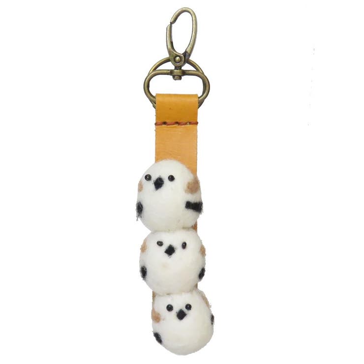 cinemacollection バッグチャーム ネパールフェルト グローブホルダー シマエナガ アニマル トモコーポ..