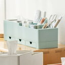 【マラソン期間中 5%OFFクーポン】aimoha ティッシュケース付き 収納ボックス 収納ボックス 文房具 収納 リモコン ペン立て ティッシュケース コスメ...