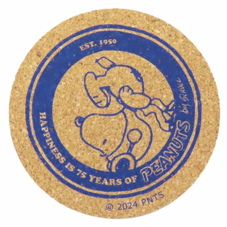 cinemacollection スヌーピー テーブルウェア 75周年コースター ネイビー ピーナッツ ナガノファクトリー コップ敷き コップ置き キャラクター グッズ 食器・キッチン用品