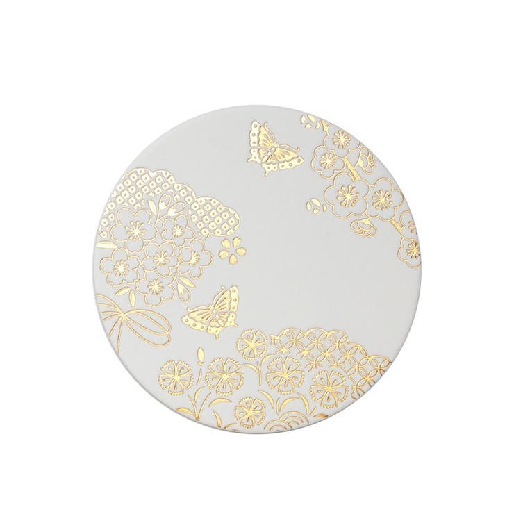 【10％OFFクーポン！本日実施中】cinemacollection ROKKAKU テーブルウェア 箔押しコースター 3枚入り 花ごよみ フタバ 和柄 コップ敷き コップ置き グッズ 食器・キッチン用品