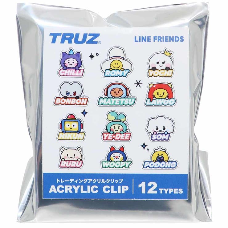 cinemacollection TRUZ クリップ トレーディングアクリルクリップ全12種 LINE FRIENDS カミオジャパン コレクション文具 キャラクター 商品 シネマコレクション 文房具