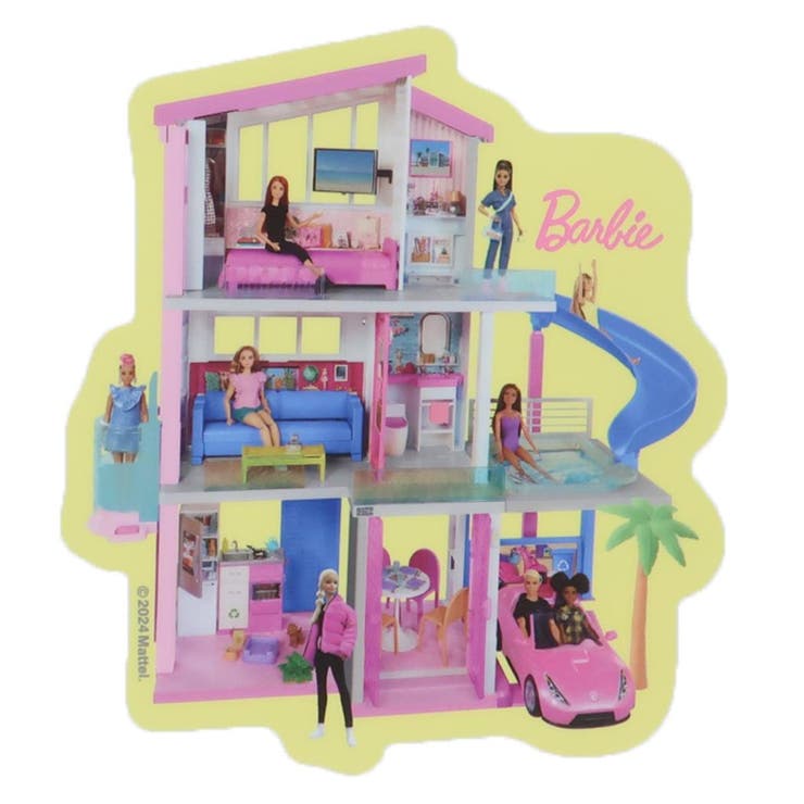 cinemacollection バービー ビッグシール アウトドアステッカー ハウス Barbie スモールプラネット ビニールステッカー デコシール 耐水性 耐候性 キャラクター グッズ 文房具