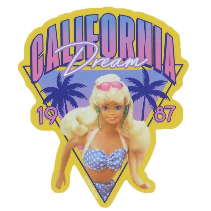 cinemacollection バービー ビッグシール アウトドアステッカー カリフォルニア Barbie スモールプラネット ビニールステッカー デコシール 耐水性 耐候性 キャラクター グッズ 文房具