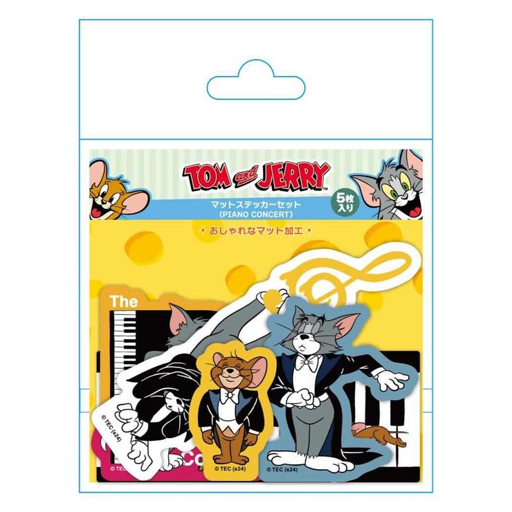 cinemacollection トムとジェリー ダイカットシール マットステッカーセット PIANO CONCERT ワーナーブラザース インロック デコステ...