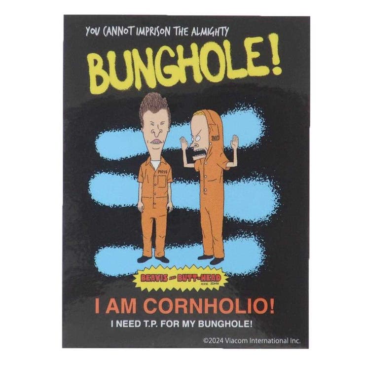 cinemacollection ビーバスアンドバットヘッド ダイカットシール キャラクターステッカー BK スモール..