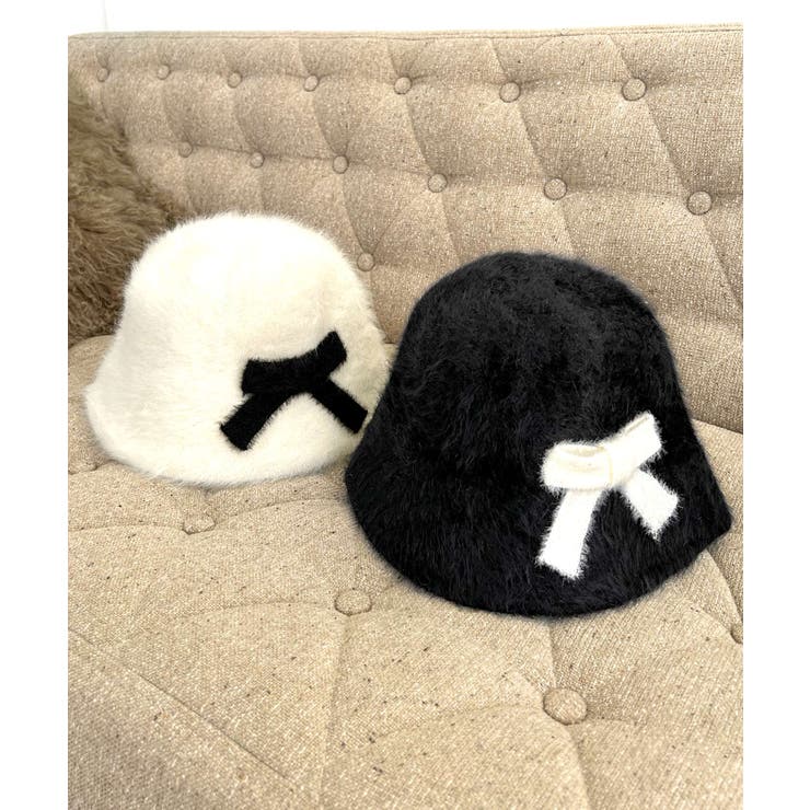 JULIA BOUTIQUE リボンモチーフが可愛い。リボンモチーフチューリップハット 帽子