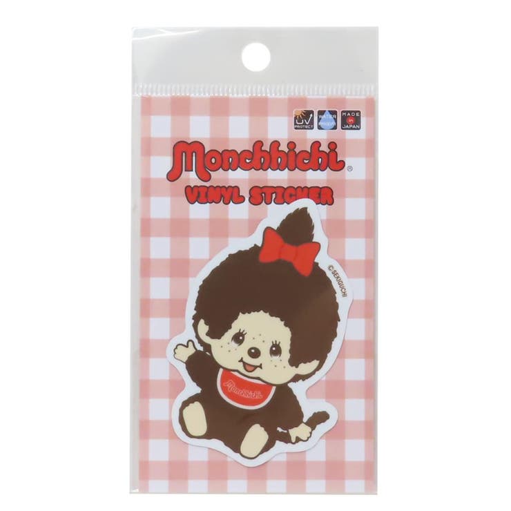 cinemacollection モンチッチ ダイカットシール ビニールステッカー MONCHICHI RETRO GIRL オクタニ デコステッカー 耐水耐光 キャラクター グッズ 文房具