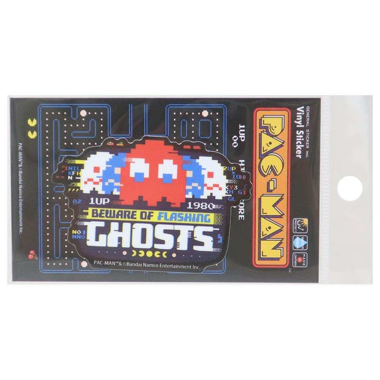【10％OFFクーポン！2/23(月)1:59まで】cinemacollection パックマン ダイカットシール ビニールステッカー GHOSTS ゼネラルステッカー 耐水耐光 デコステッカー ゲームキャラクター グッズ 文房具