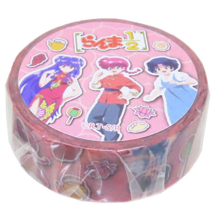 cinemacollection らんま1/2 マスキングテープ 15mmマステ らんま＆あかね＆シャンプー 高橋留美子 Green Flash デコレーション DECOテープ アニメキャラクター グッズ 文房具