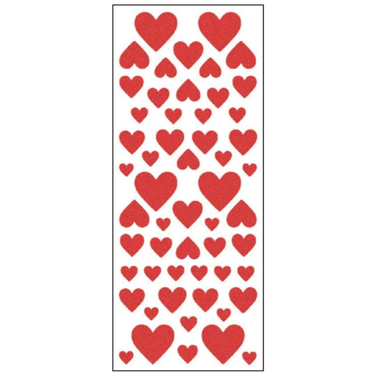 cinemacollection シールシート グリッターシール ハートレッド クローズピン デコレーション 手帳デコ DECOシール グッズ 文房具