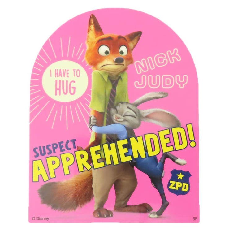 cinemacollection ズートピア ビッグシール アウトドアステッカー ハグ ディズニー スモールプラネット ビニールステッカー デコシール 耐水性 ...