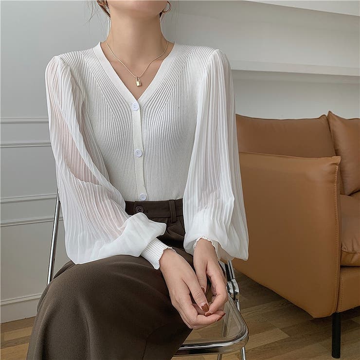 【10％OFFクーポン！5/7(木)9:59まで】Ulysses ニット切り替えショートトップス トップスUlysses ニット切り替えショートトップス トップス