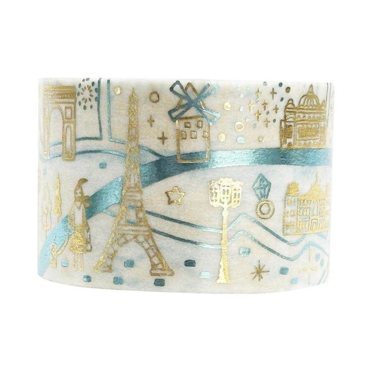 cinemacollection Shinzi Katoh シンジ カトウ マステ きらぴかマスキングテープ 27mm幅 星アカリ Paris シール堂印刷 デ...