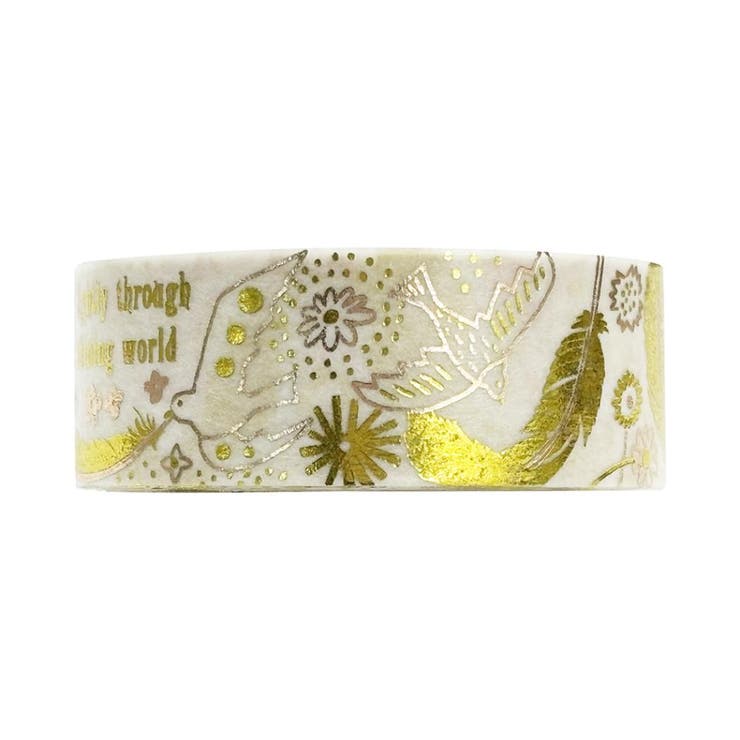 cinemacollection Shinzi Katoh シンジ カトウ マステ きらぴかマスキングテープ 15mm幅 星アカリ 黄金の羽根 シール堂印刷 デ...