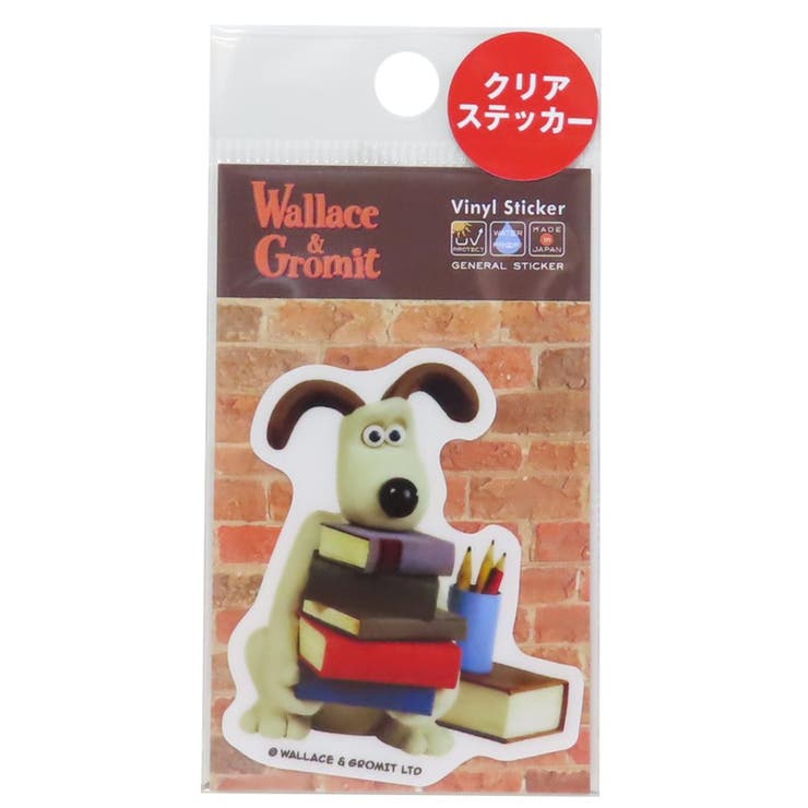 cinemacollection ウォレスとグルミット ビニールシール ダイカットクリアミニステッカー 読書 ゼネラルステッカー 耐水耐光 デコステッカー キャ...