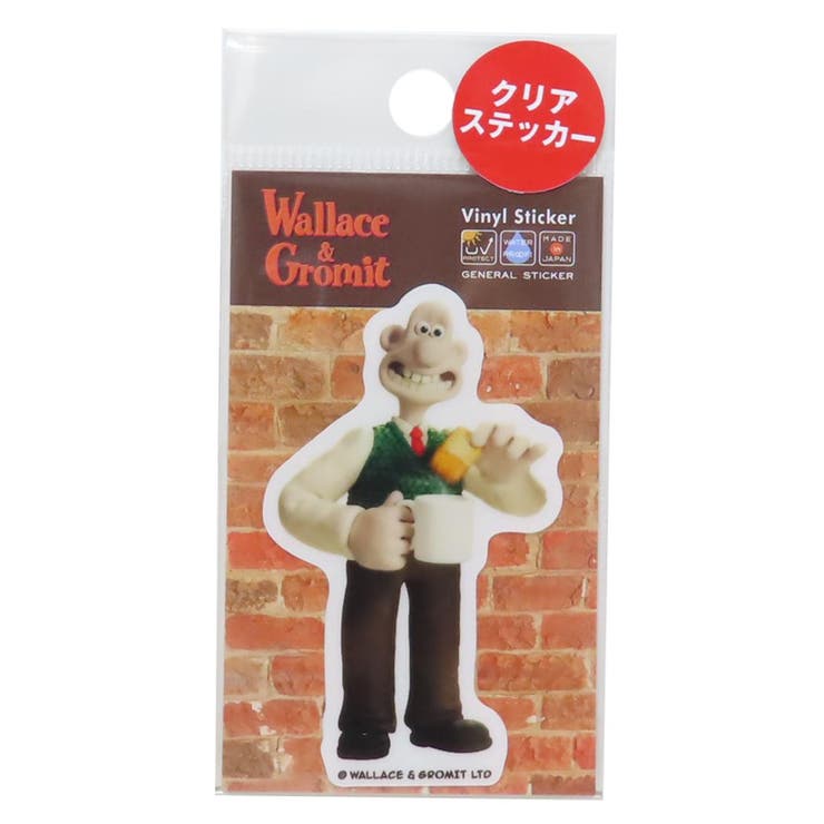 cinemacollection ウォレスとグルミット ビニールシール ダイカットクリアミニステッカー コーヒー ゼネラルステッカー 耐水耐光 デコステッカー ...