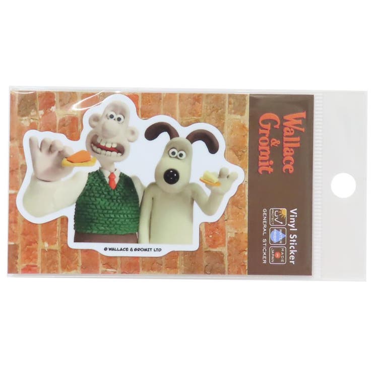 cinemacollection ウォレスとグルミット ダイカットシール ビニールステッカー チーズクラッカー ゼネラルステッカー デコステッカー 耐水耐光 キ...
