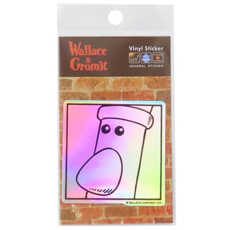 cinemacollection ウォレスとグルミット ダイカットシール ホログラムステッカー アップ ゼネラルステッカー デコステッカー 耐水耐光 キャラクタ...