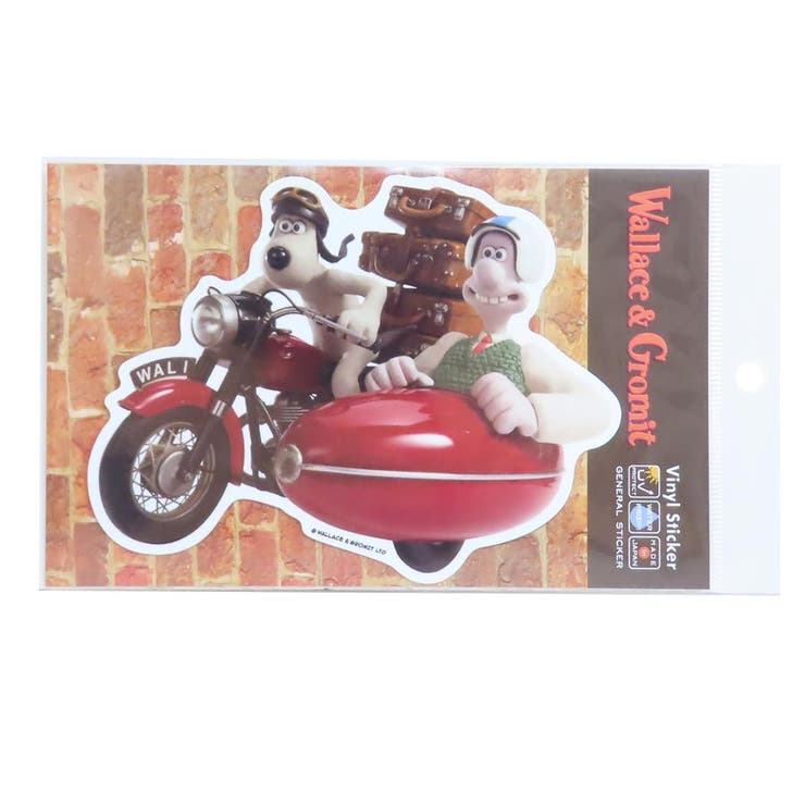 cinemacollection ウォレスとグルミット ビッグシール ビッグサイズステッカー バイク ゼネラルステッカー 耐水耐光 デコステッカー キャラクター...