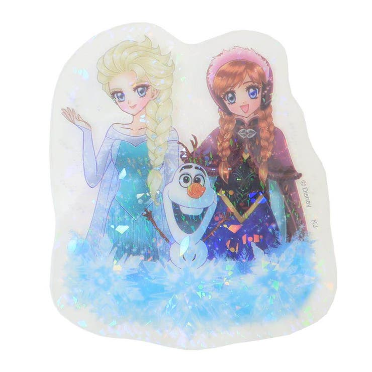 【10％OFFクーポン！2/10(火)1:59まで】cinemacollection アナと雪の女王x中川翔子 ダイカットシール ホロラミクリアシール アナ＆エルサ＆オラフ ディズニー カミオジャパン デコレーション キャラクター グッズ 文房具