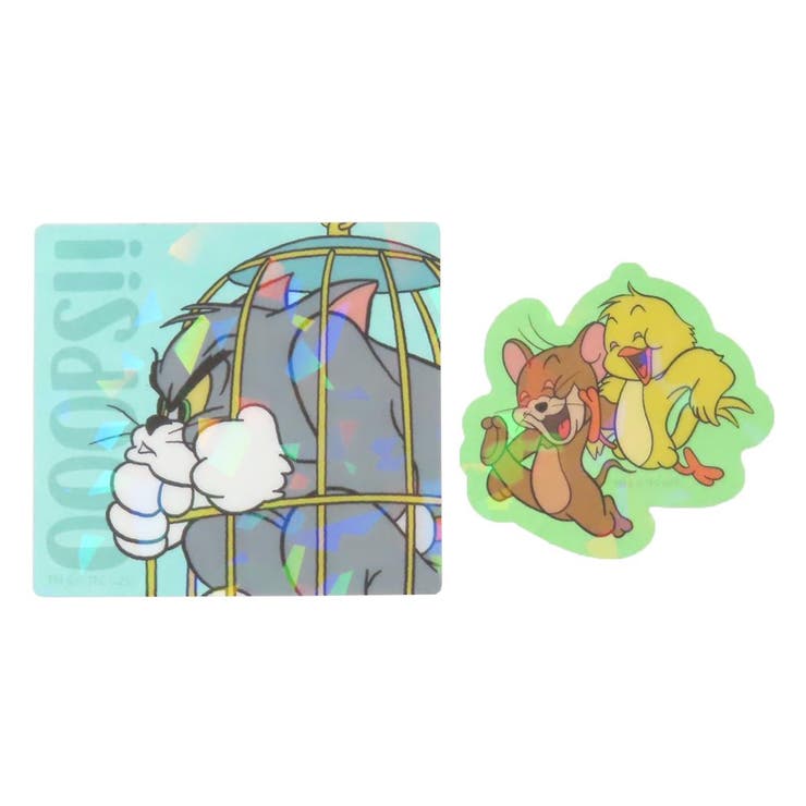 cinemacollection トムとジェリー ダイカットシール ホログラムクリアステッカー 2枚入り グリーン ワーナーブラザース ティーズファクトリー デ...