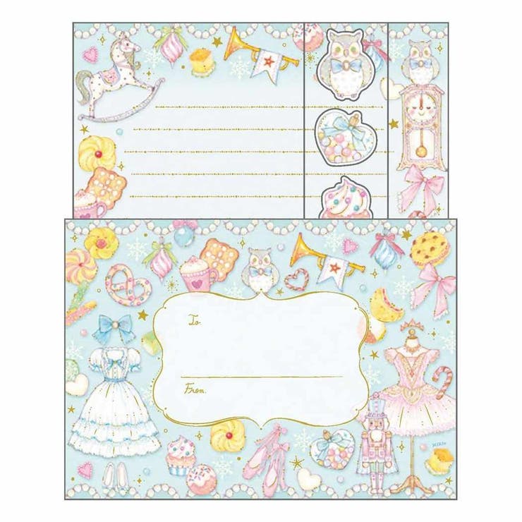 cinemacollection たけいみき 手紙セット レターセット くるみ割り人形 クローズピン 便箋&封筒 ガーリーイラスト グッズ 文房具