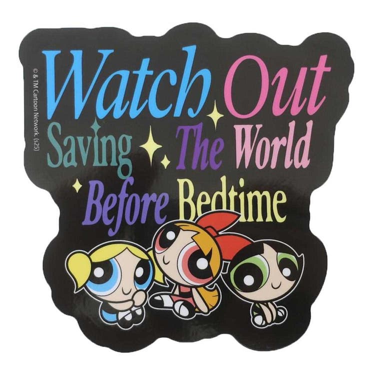 cinemacollection パワーパフガールズ ビッグシール アウトドアステッカー BK スモールプラネット ビニールステッカー デコシール 耐水性 耐候性 キャラクター グッズ 文房具