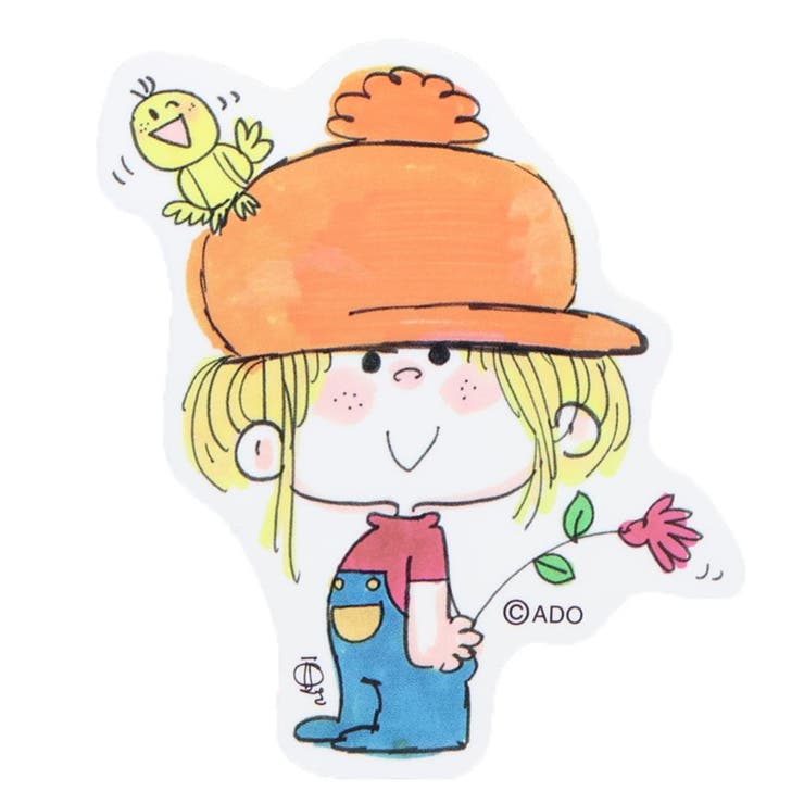 cinemacollection 水森亜土 ダイカットシール ミニデコステッカー ぼうし カミオジャパン 耐水耐光 キャラクター グッズ 文房具